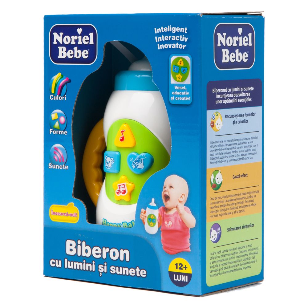 Jucarie bebelusi Noriel Bebe - Biberon cu lumini si sunete