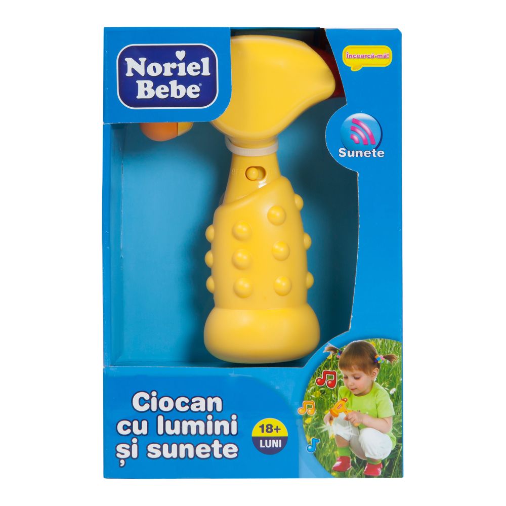Jucarie bebelusi Noriel Bebe - Ciocan cu lumini si sunete