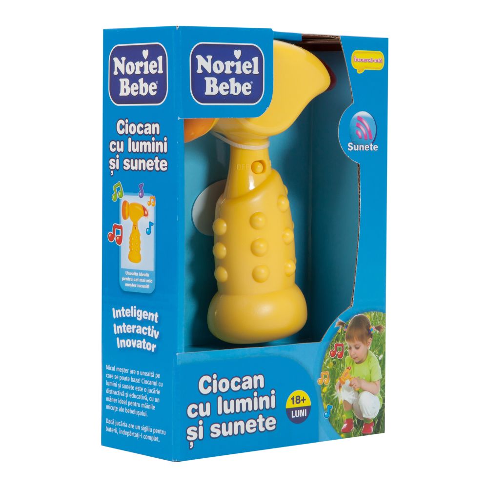 Jucarie bebelusi Noriel Bebe - Ciocan cu lumini si sunete