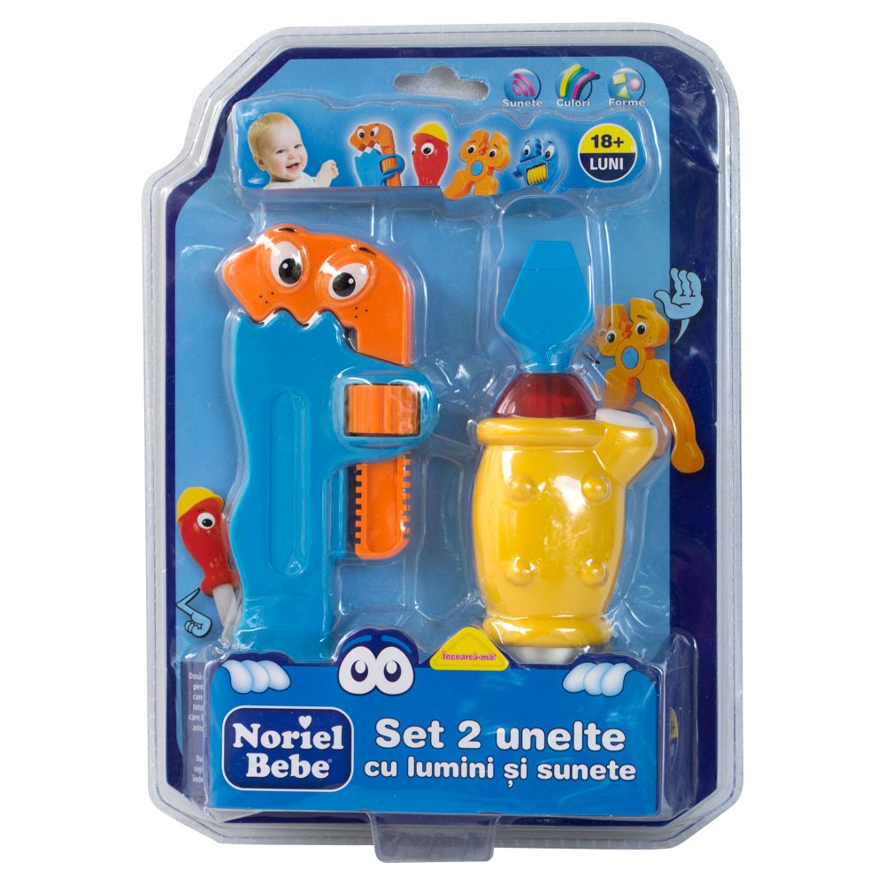 Jucarie bebelusi Noriel Bebe - Set 2 unelte cu lumini si sunete