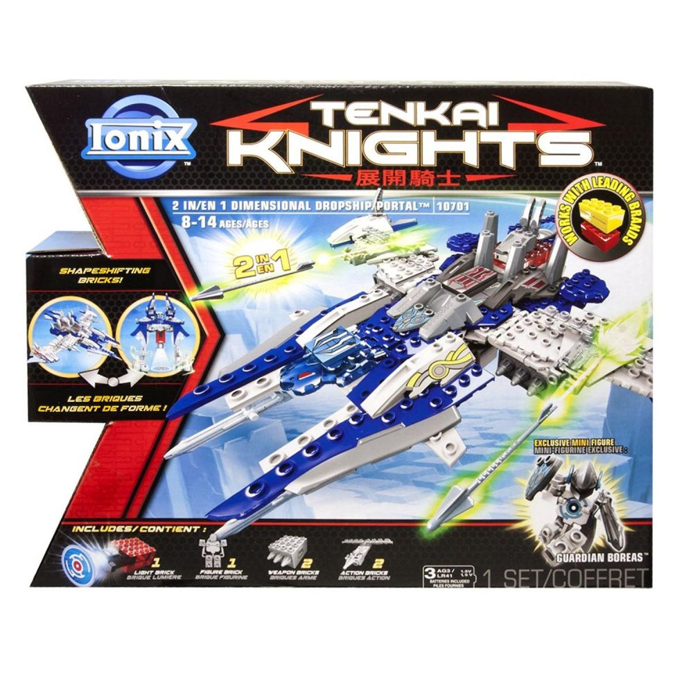 Jucarie de constructie Tenkai Knights, 2 in 1 - Dropship Portal