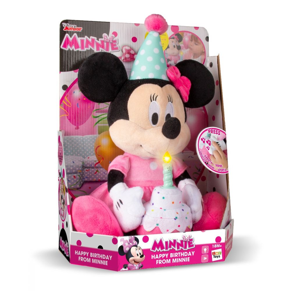 Jucarie de plus Disney Minnie Happy Birthday