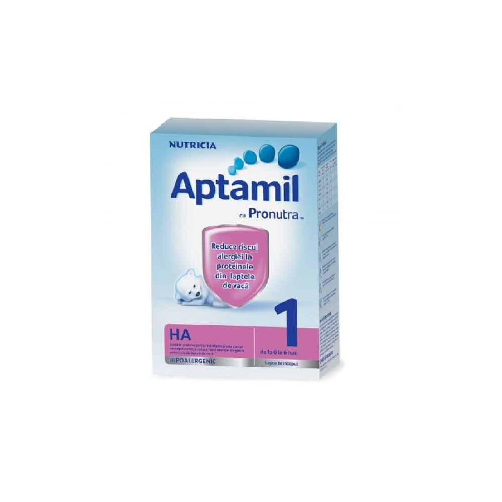 Lapte praf de inceput Aptamil 1 HA, formula hipoalergenica, 600g