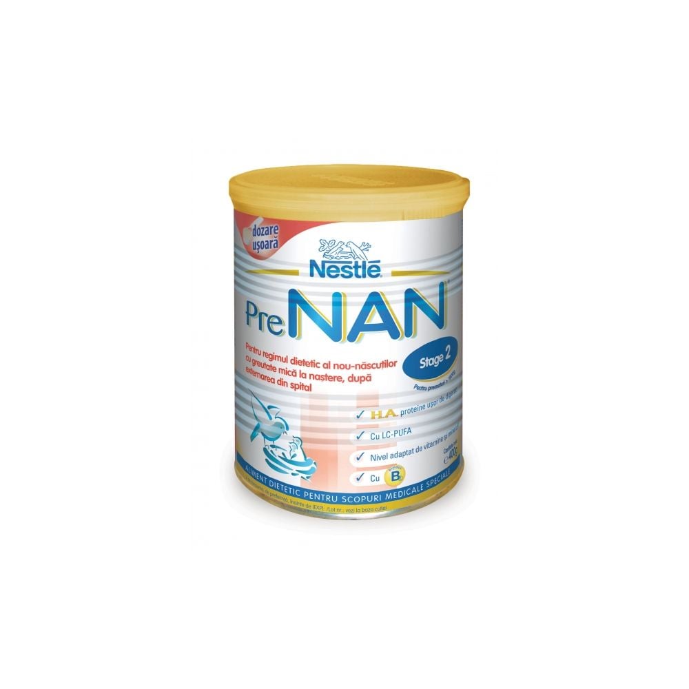 Lapte praf de inceput Nestle PreNAN Stage 2, 400g