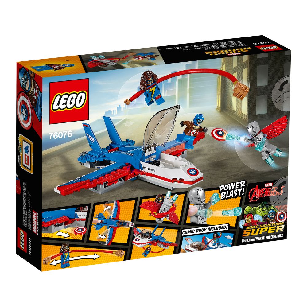 LEGO® Marvel Super Heroes - Capitanul America si urmarirea avionului cu reactie (76076)