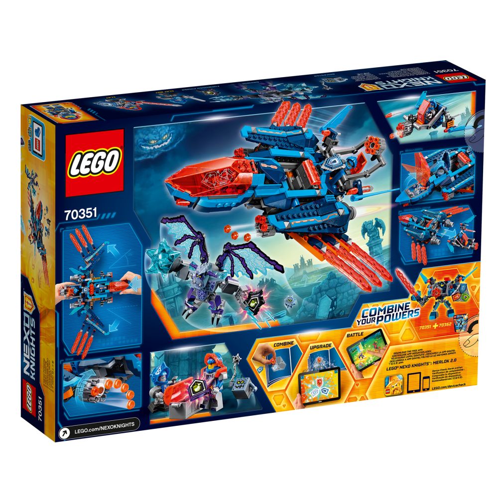 LEGO® Nexo Knights - Avionul Falcon Blaster al lui Clay (70351)