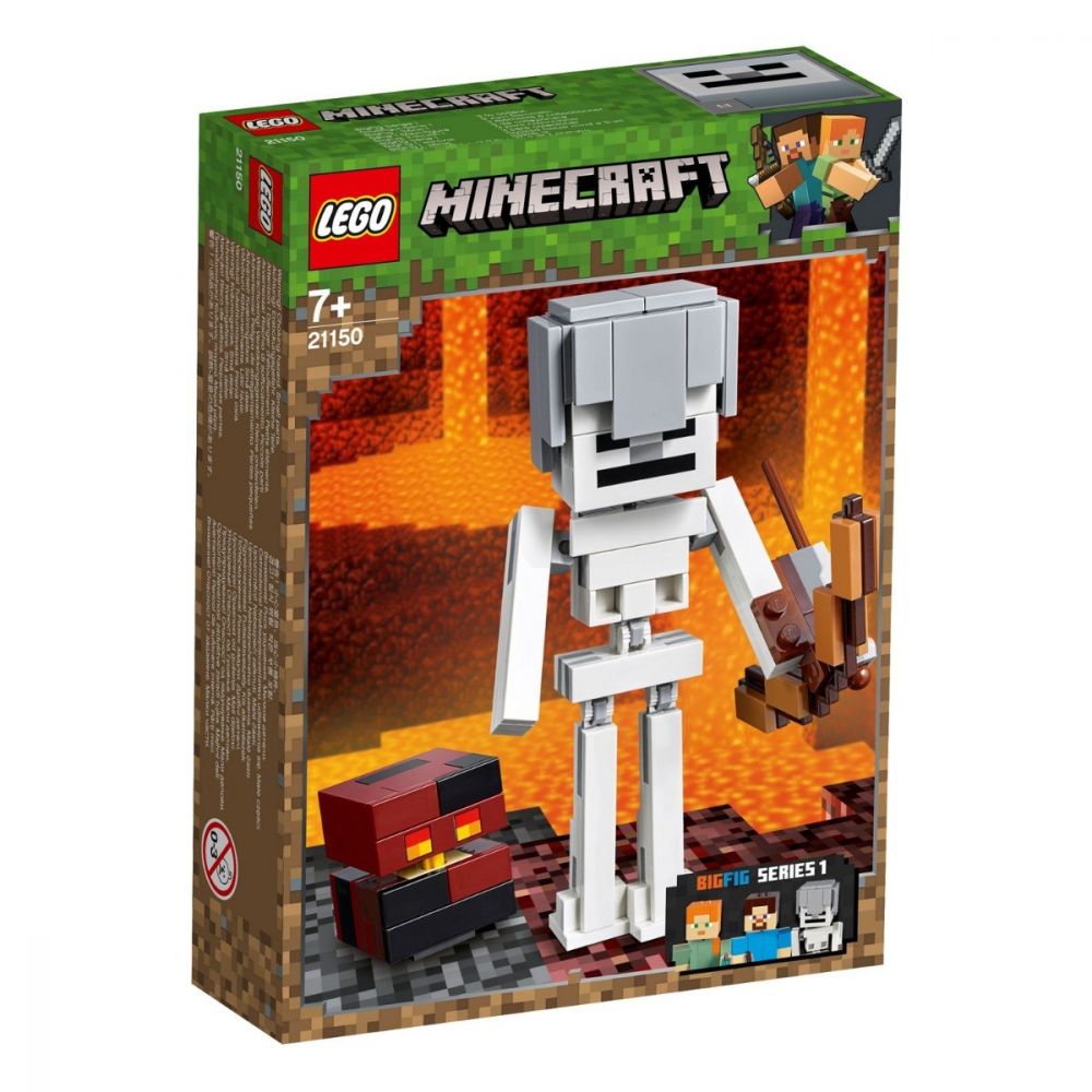 LEGO® Minecraft™ - Schelet Minecraft BigFig cu cub de magma (21150)