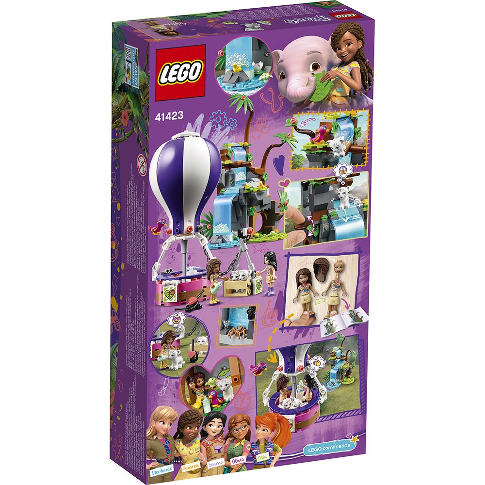 LEGO® Friends - Salvarea tigrului din jungla cu balonul de aer cald (41423)