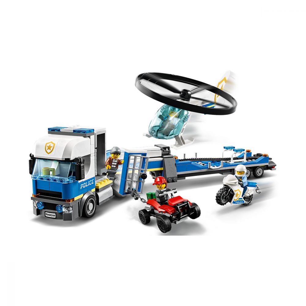 LEGO® City Police - Transportul elicopterului de politie (60244)