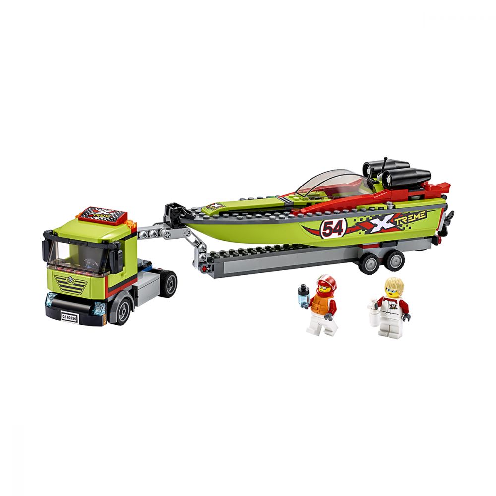 LEGO® City Great Vehicles - Transportorul barcilor de curse (60254)