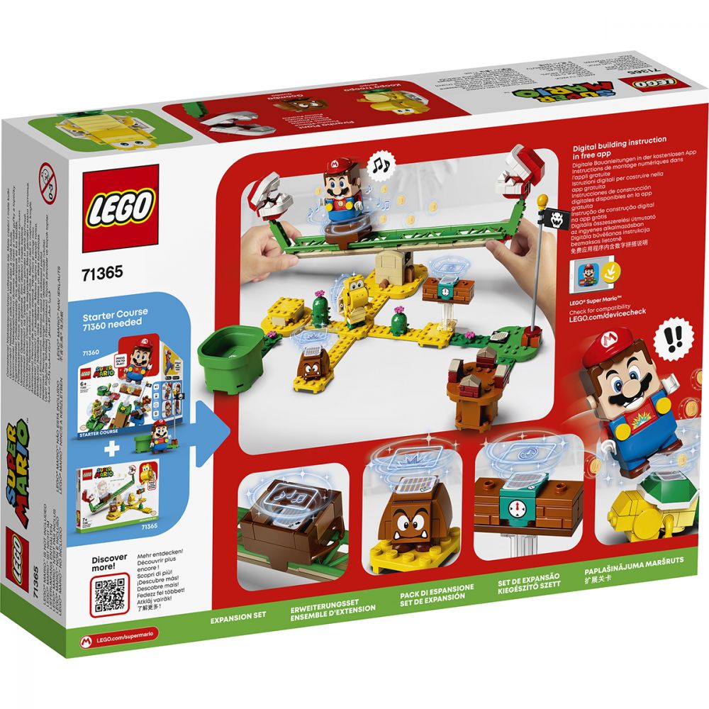 LEGO® Super Mario - Set de extindere Toboganul Plantei Piranha (71365)