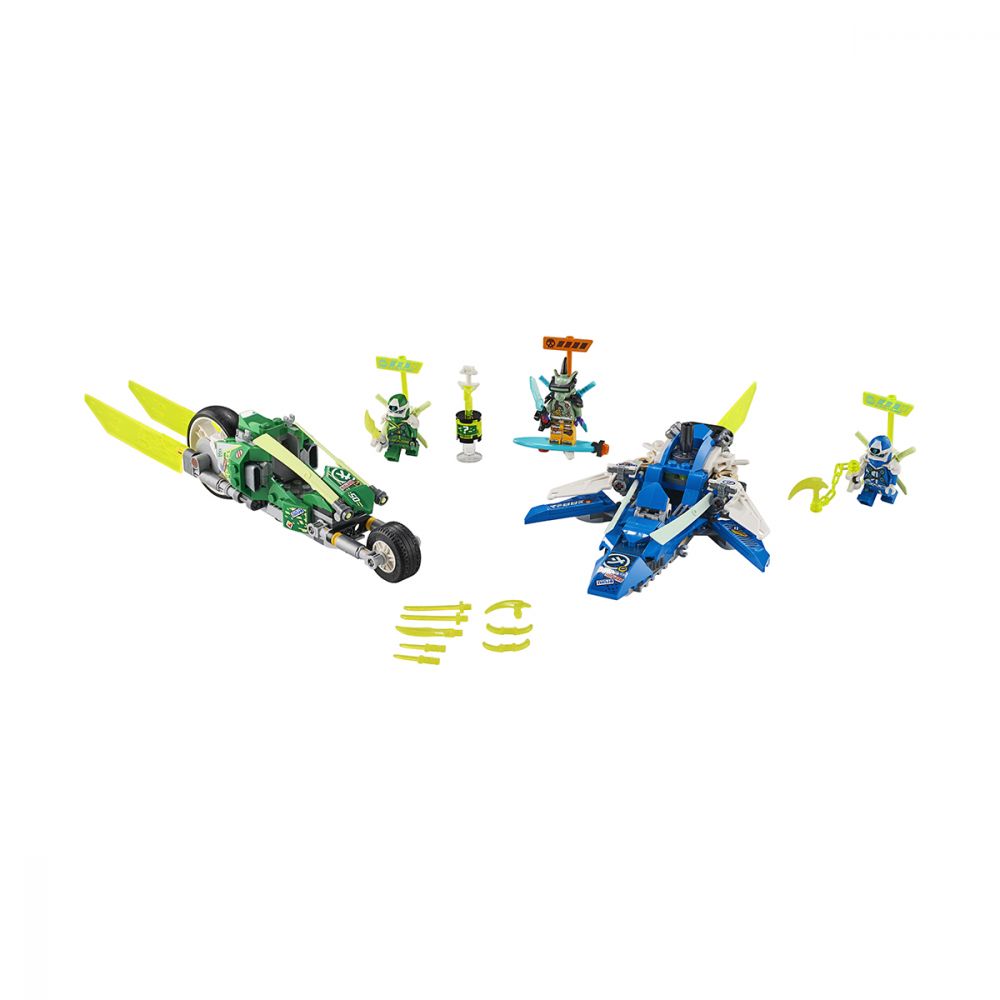 LEGO® Ninjago® - Masinile rapide de curse ale lui Jay si Lloyd (71709)