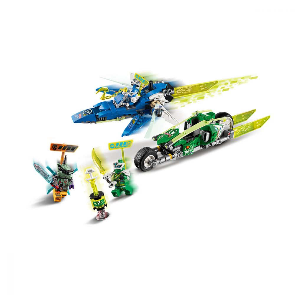 LEGO® Ninjago® - Masinile rapide de curse ale lui Jay si Lloyd (71709)