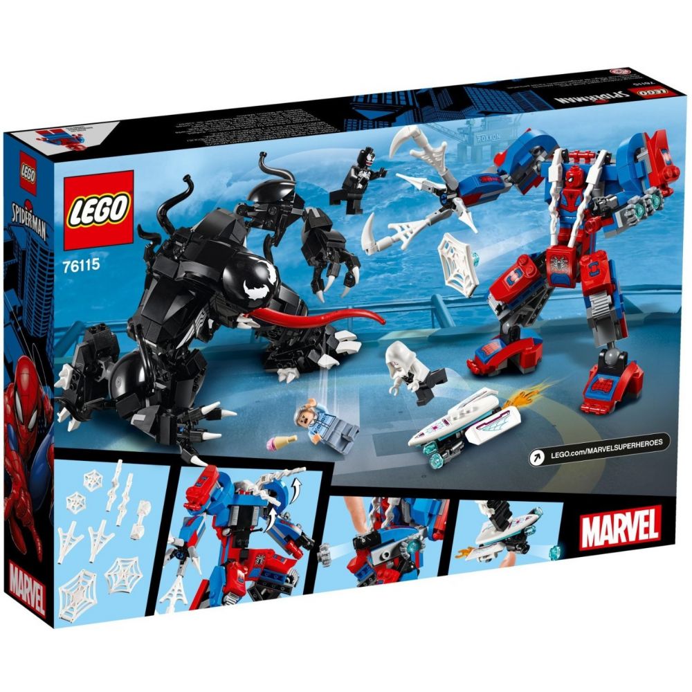 LEGO® Marvel Super Heroes - Robotul paianjen contra Venom (76115)