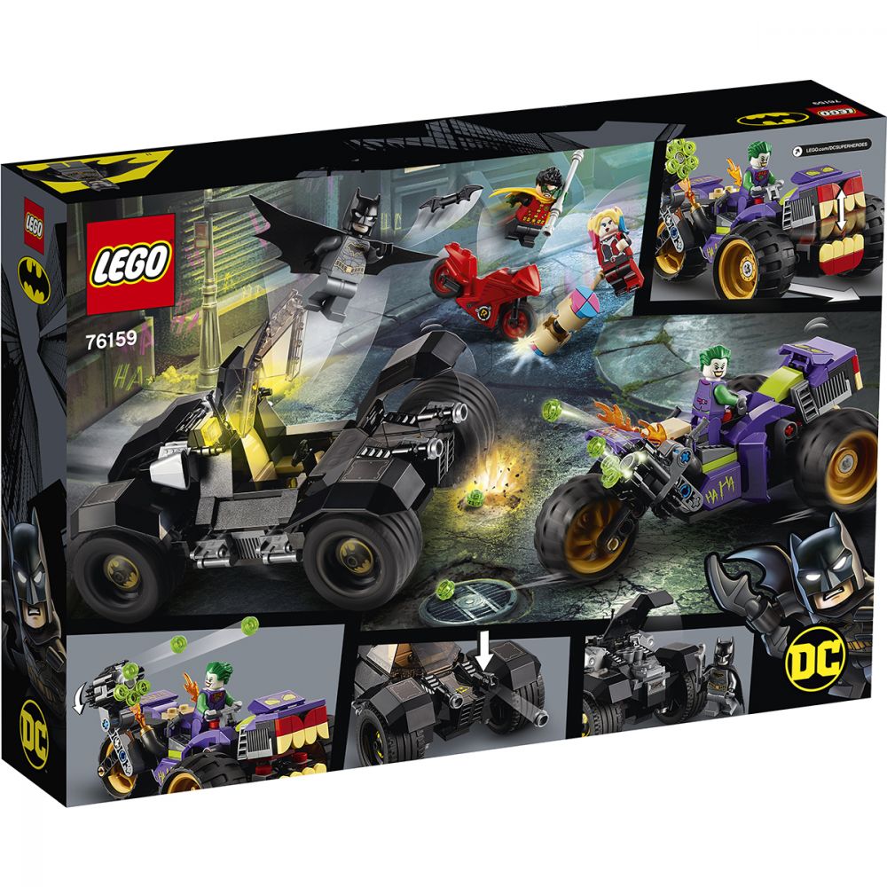 LEGO® DC Comics Super Heroes - Urmarirea lui Joker cu mototriciclul (76159)
