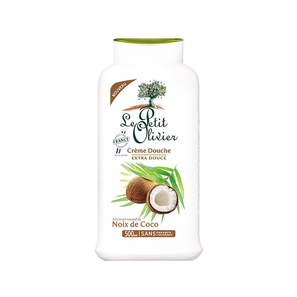Gel de dus crema Le Petit Olivier, Cocos, 500 ml