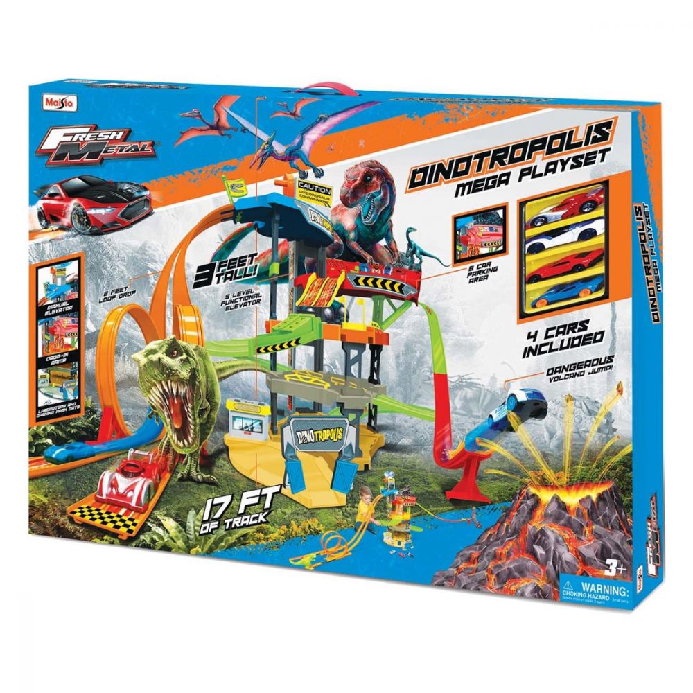 Set de joaca Parcare supraetajata cu 5 nivele Maisto Dinotropolis