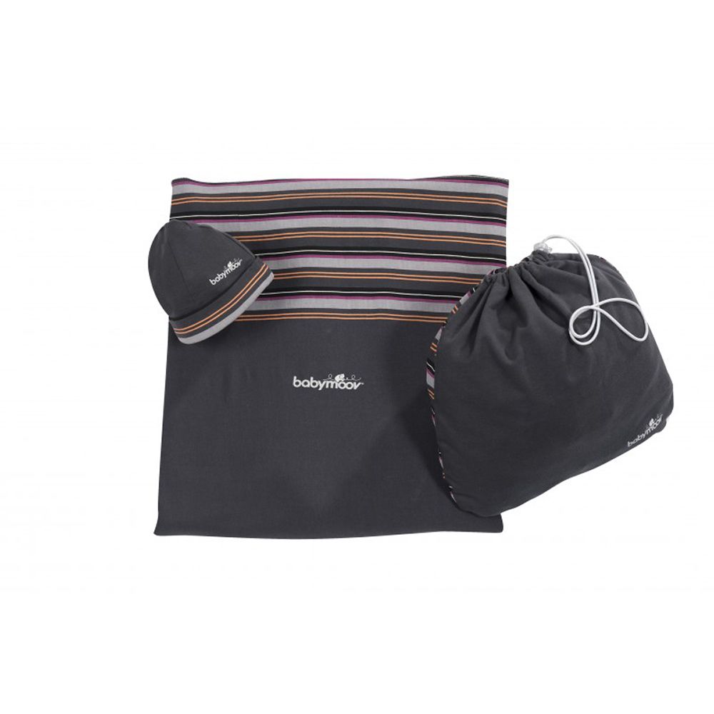 Marsupiu bebe BABYMOOV Bay Wrap - Grey Hibiscus