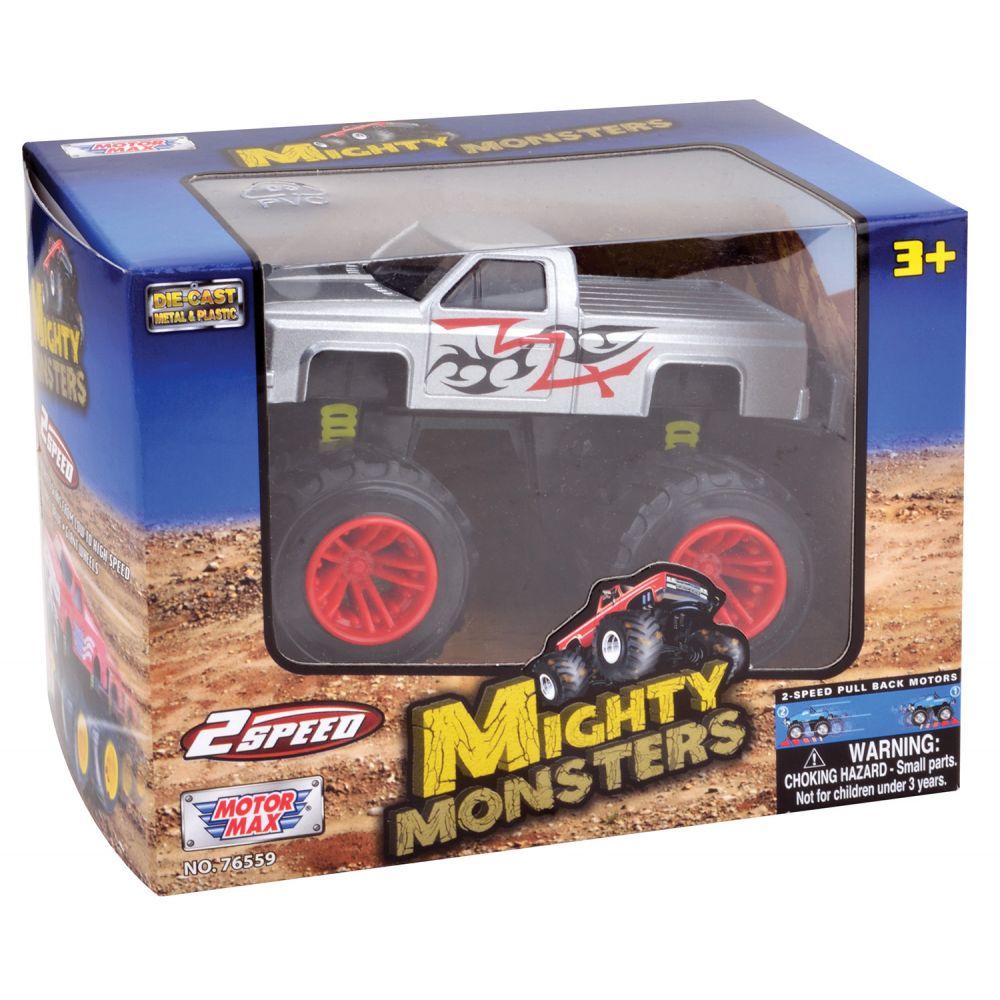 Masinuta Motormax Mighty Monster Pull Back