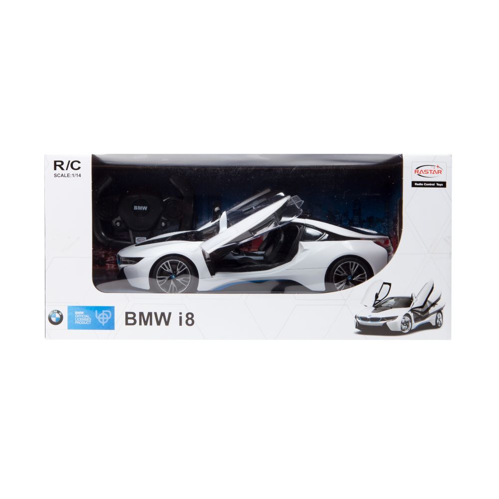 Masina cu telecomanda BMW i8 Rastar, 1:14, Alb