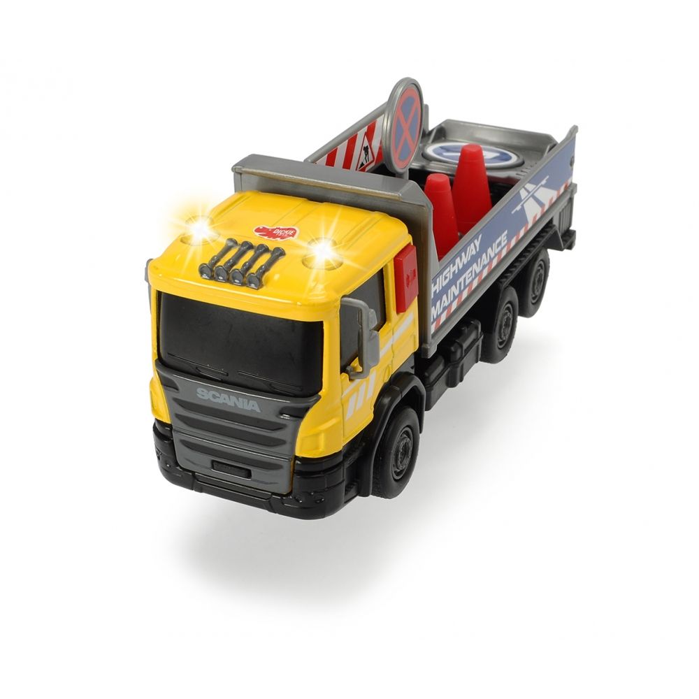 Masinuta de constructie Dickie Toys Scania City Team Mentenanta Circulatie