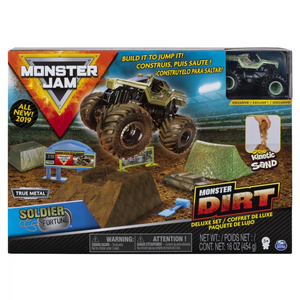 Set Masinuta Monster Jam Monster Dirt Soldier Fortune