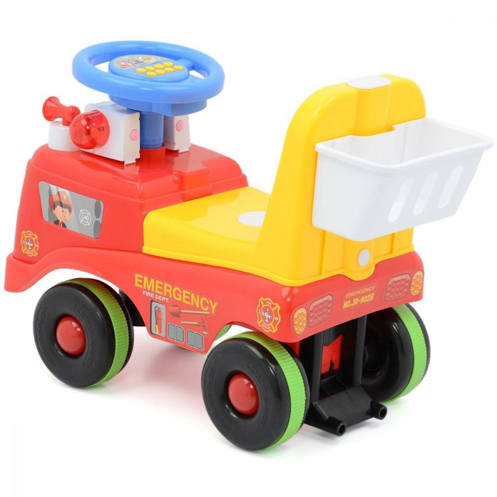 Masinuta Ride-On de pompieri cu spatar Jr. Kids