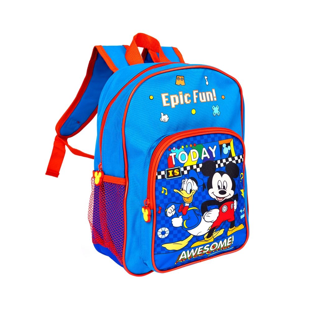 Ghiozdan cu 2 compartimente, Disney Mickey Mouse