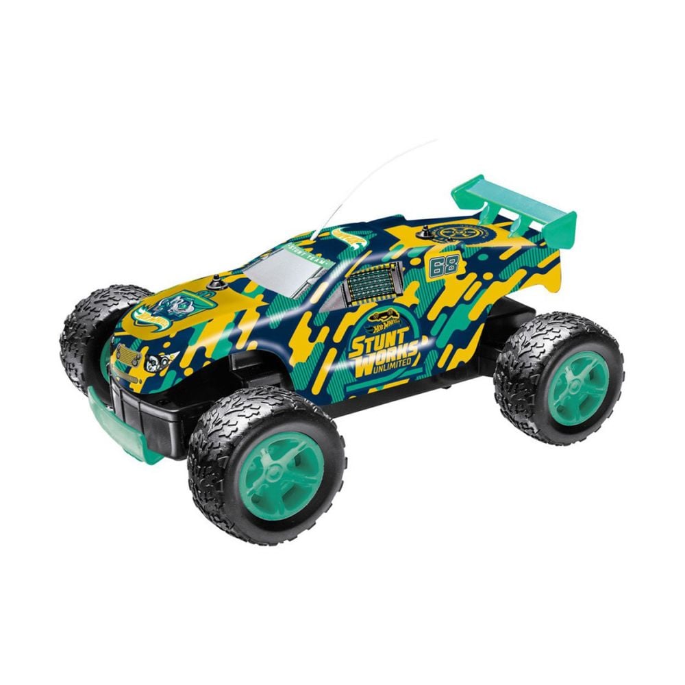 Masinuta cu telecomanda Hot Wheels Rock Monster 1 24 Verde Noriel