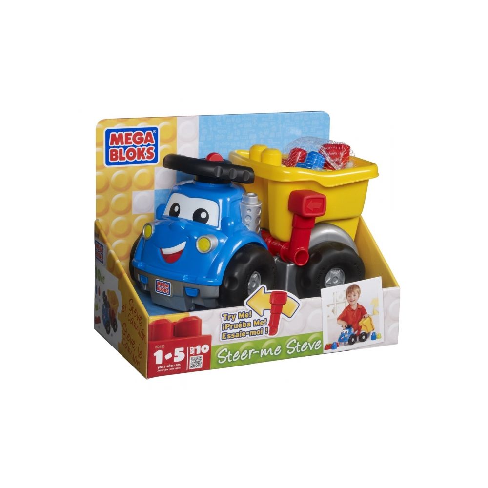 Masinuta si Piese Constructie MEGA BLOKS, 10 piese