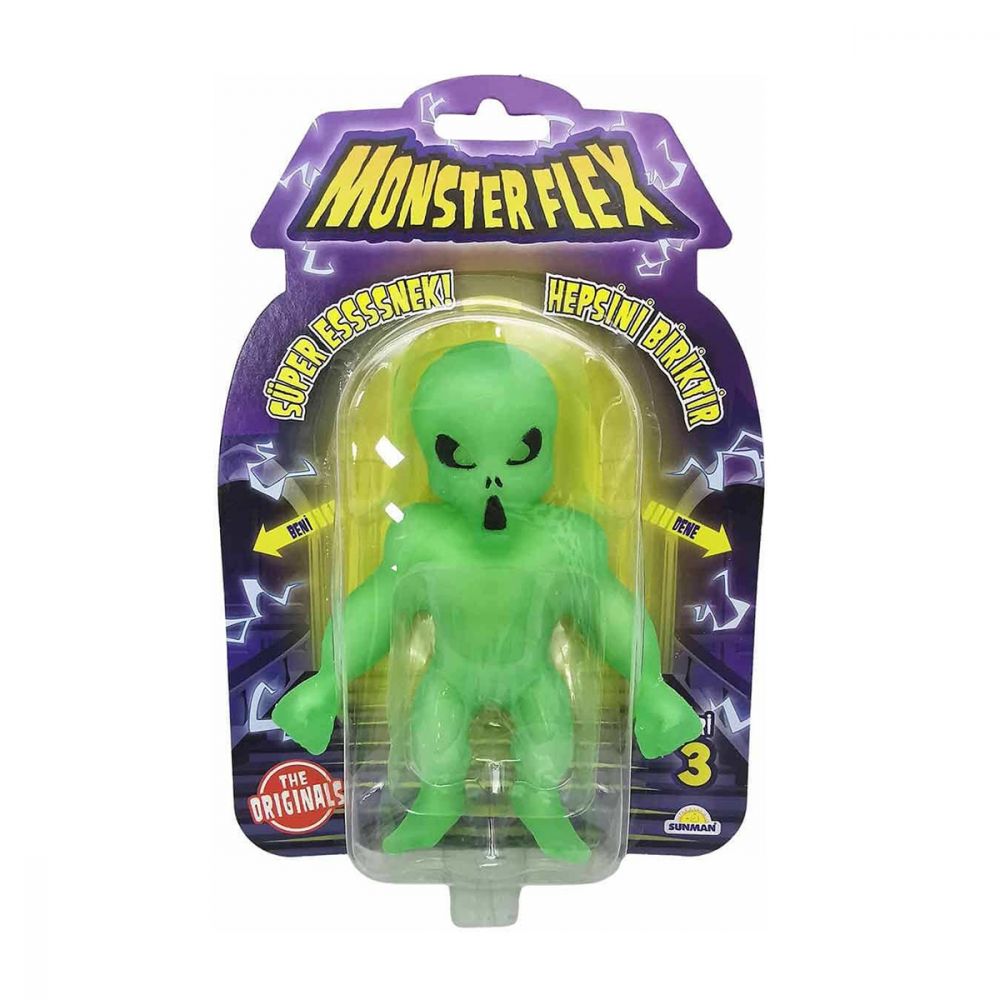Figurina Monster Flex, Monstrulet care se intinde, S3, Alien