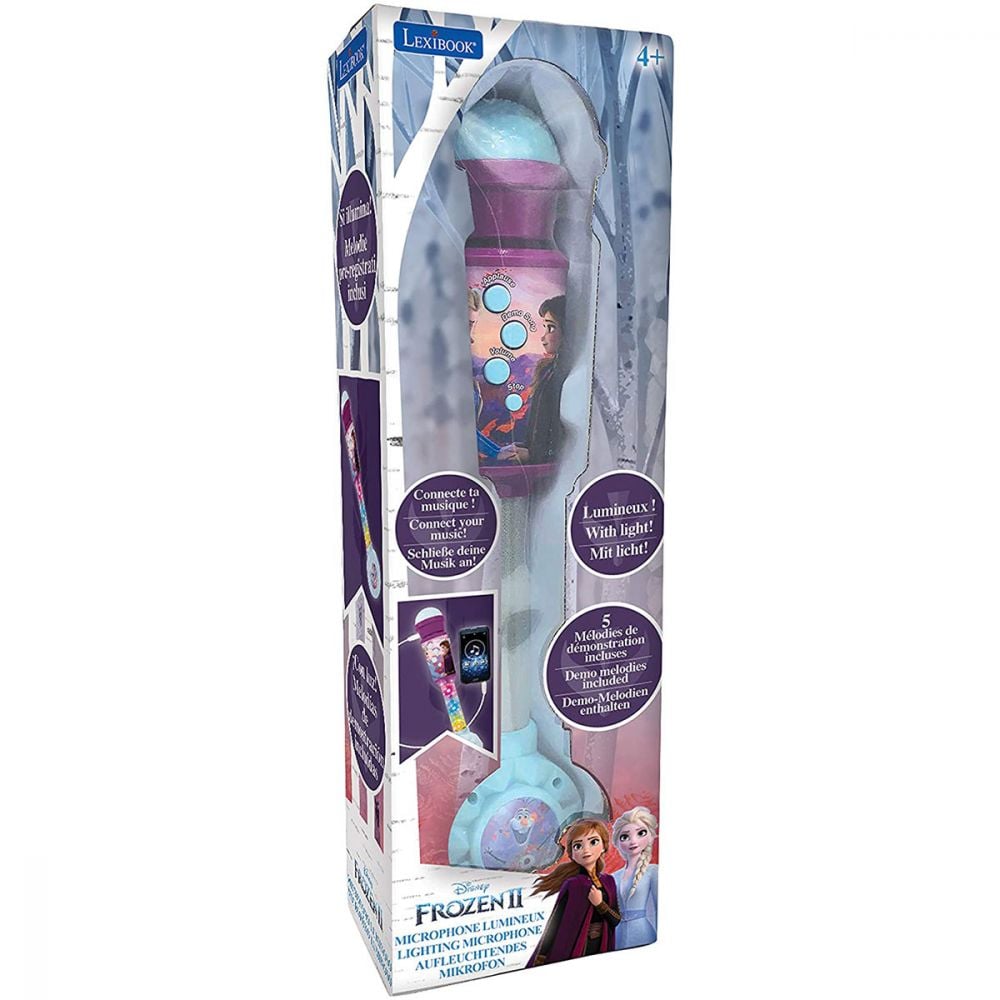 Microfon cu efecte sonore si luminoase Lexibook Disney Frozen 2