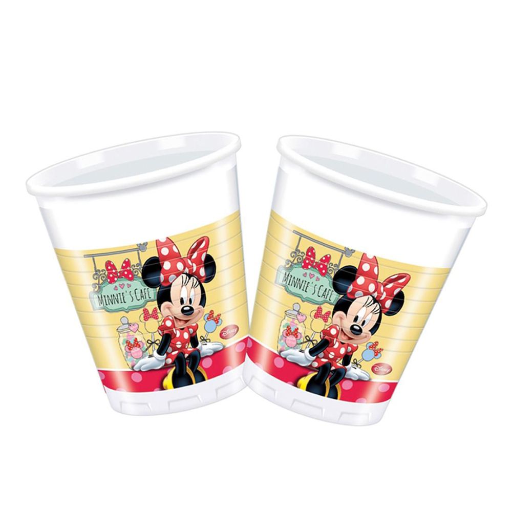 Minnie Mouse Cafe - Set 8 pahare din plastic, 200 ml