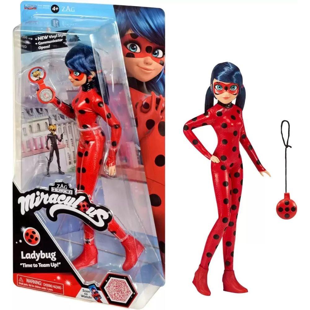 Papusa Miraculous, Ladybug, Time To Team Up, 30 cm