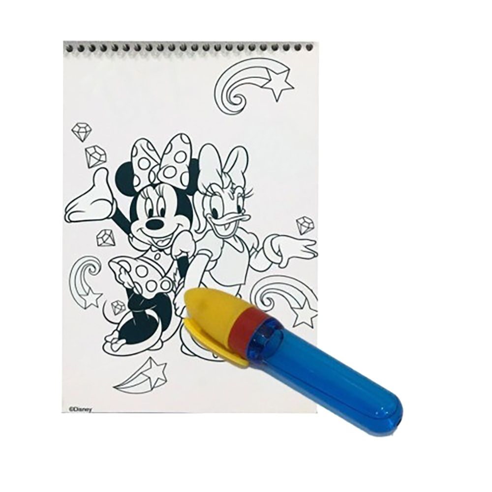 Set pictura cu apa si 4 creioane cerate, Disney Minnie Mouse