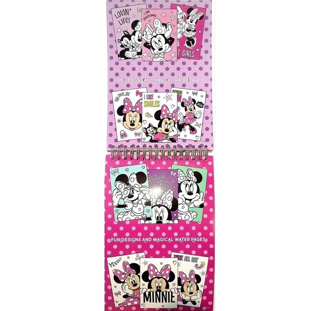 Set pictura cu apa si 4 creioane cerate, Disney Minnie Mouse