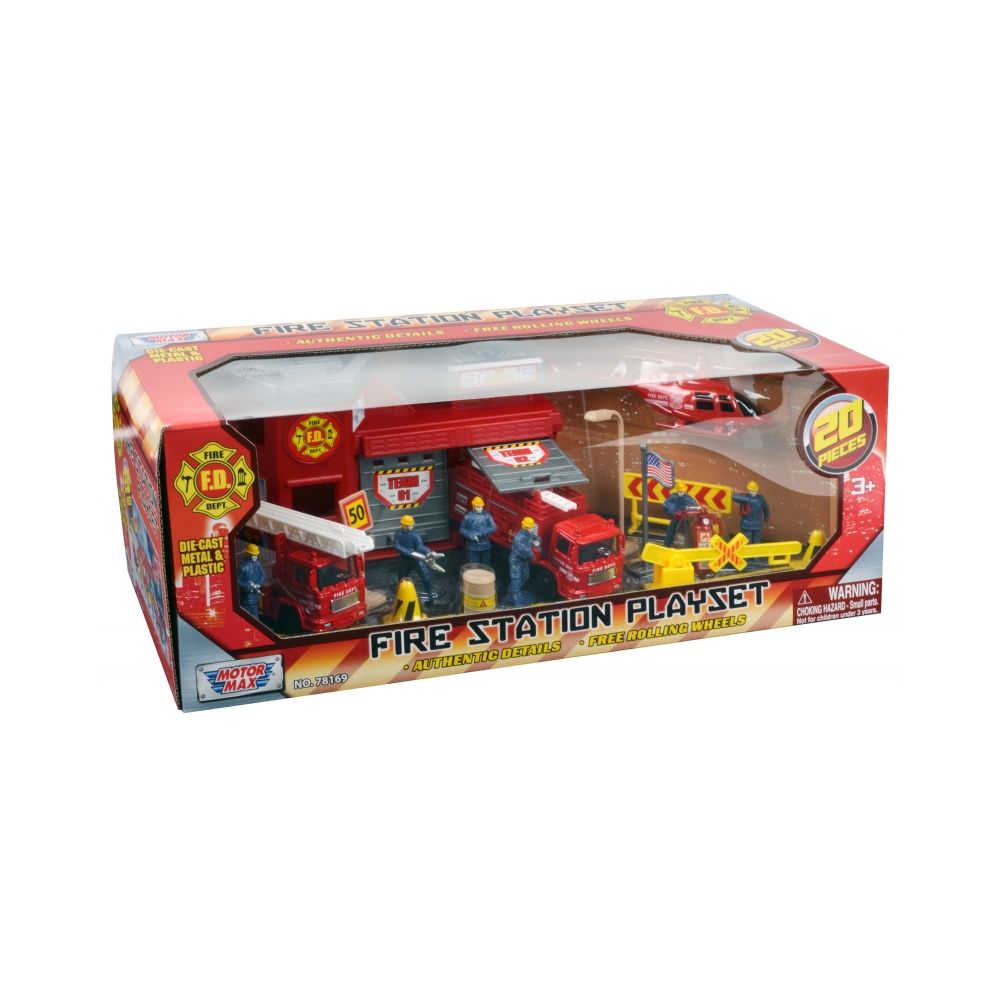 Motormax - Set de Joaca Statia de Pompieri (20 piese)