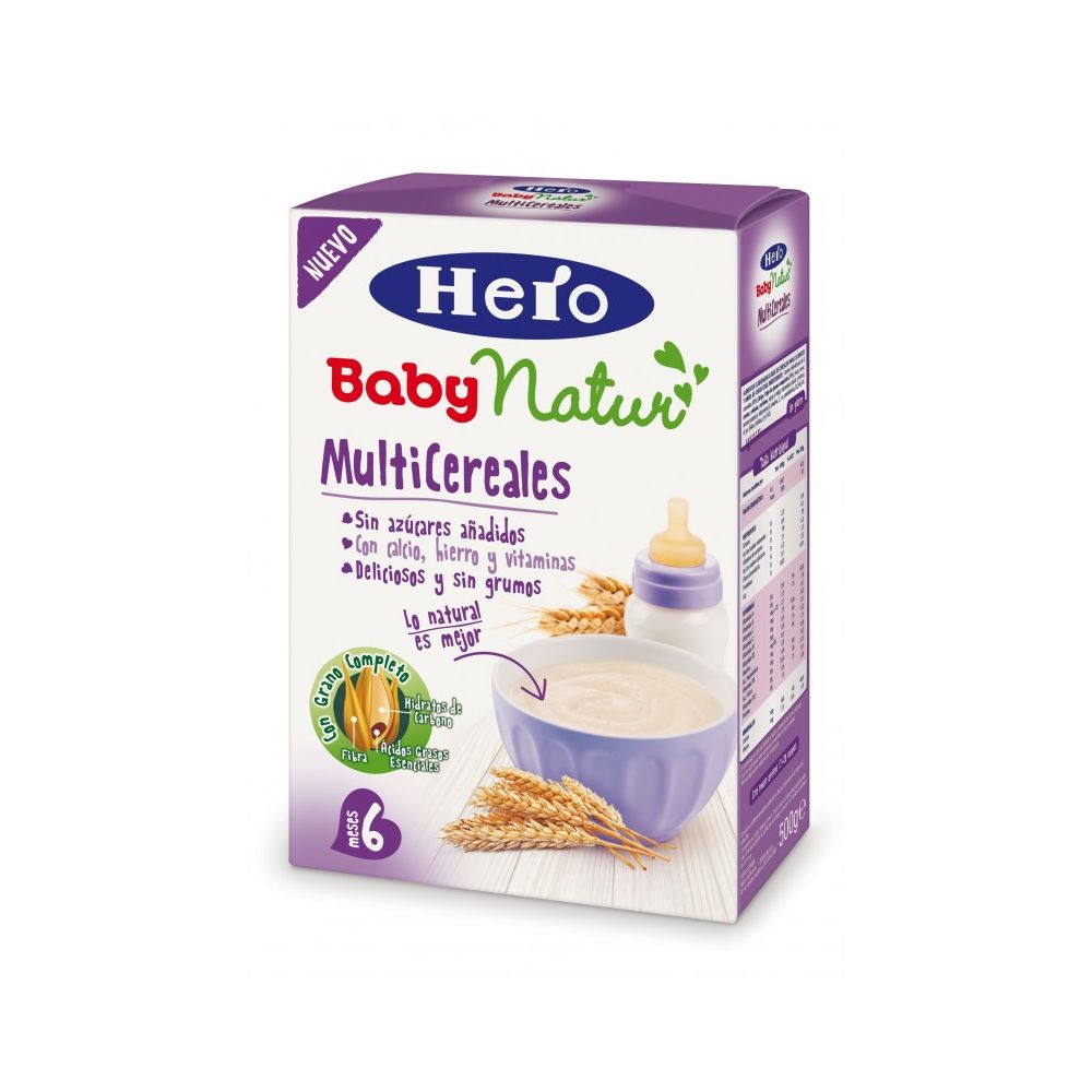 Multicereale fara lapte Hero Baby Natur, 6+ luni