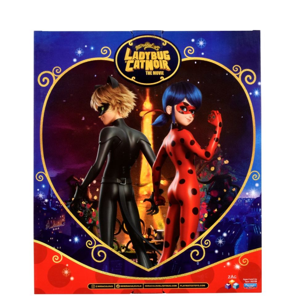 Set 2 Papusi Miraculous Ladybug si Cat Noir, 30 cm