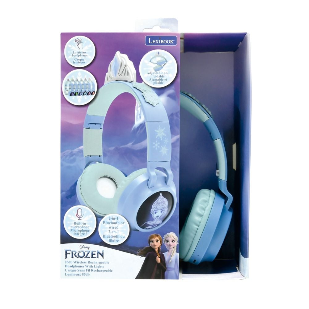 Casti audio pliabile cu fir si Bluetooth, Lexibook, Disney Frozen