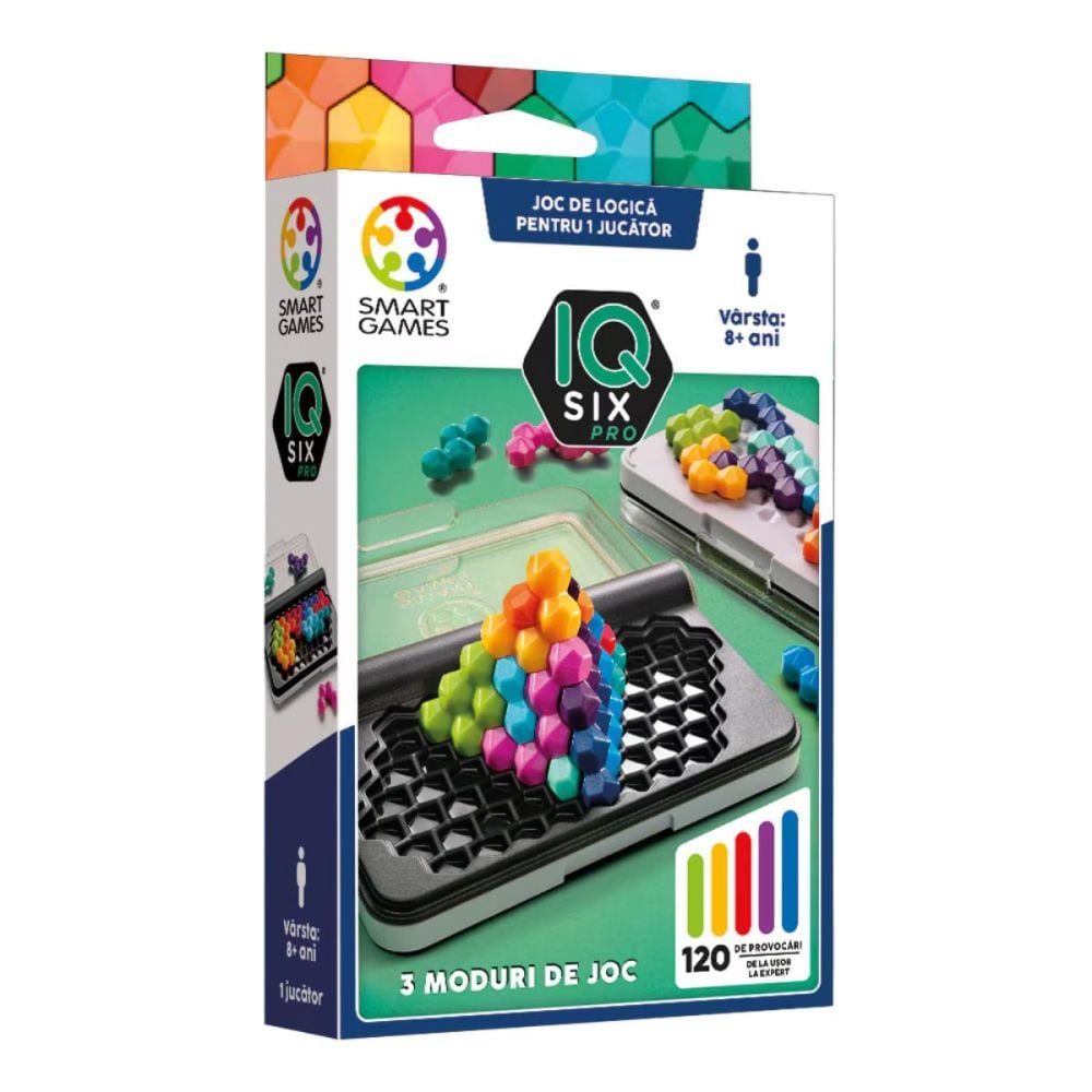 Joc de logica cu 120 de provocari, Smart Games, IQ Six Pro