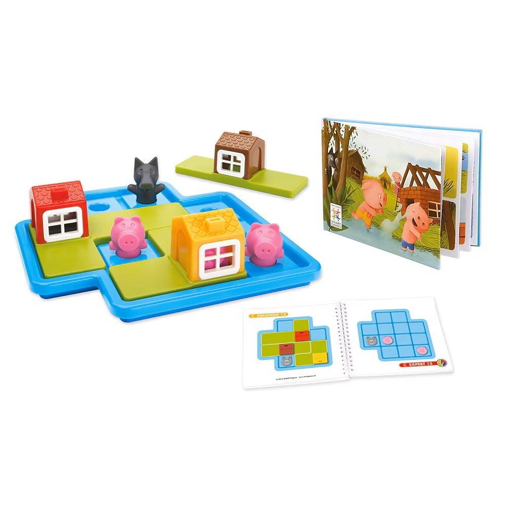 Joc de logica cu 48 de provocari, Smart Games, Three Little Piggies Deluxe