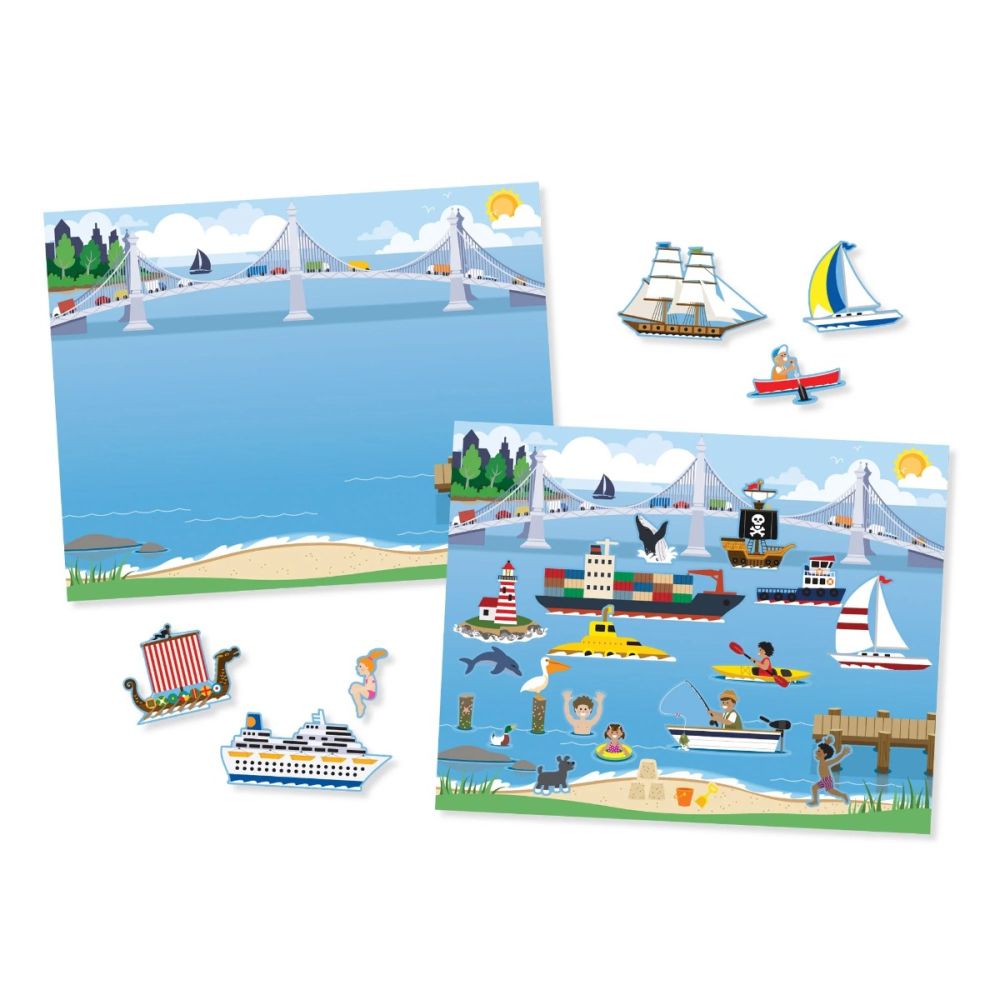 Set autocolante reutilizabile, Melissa & Doug, Vehicule