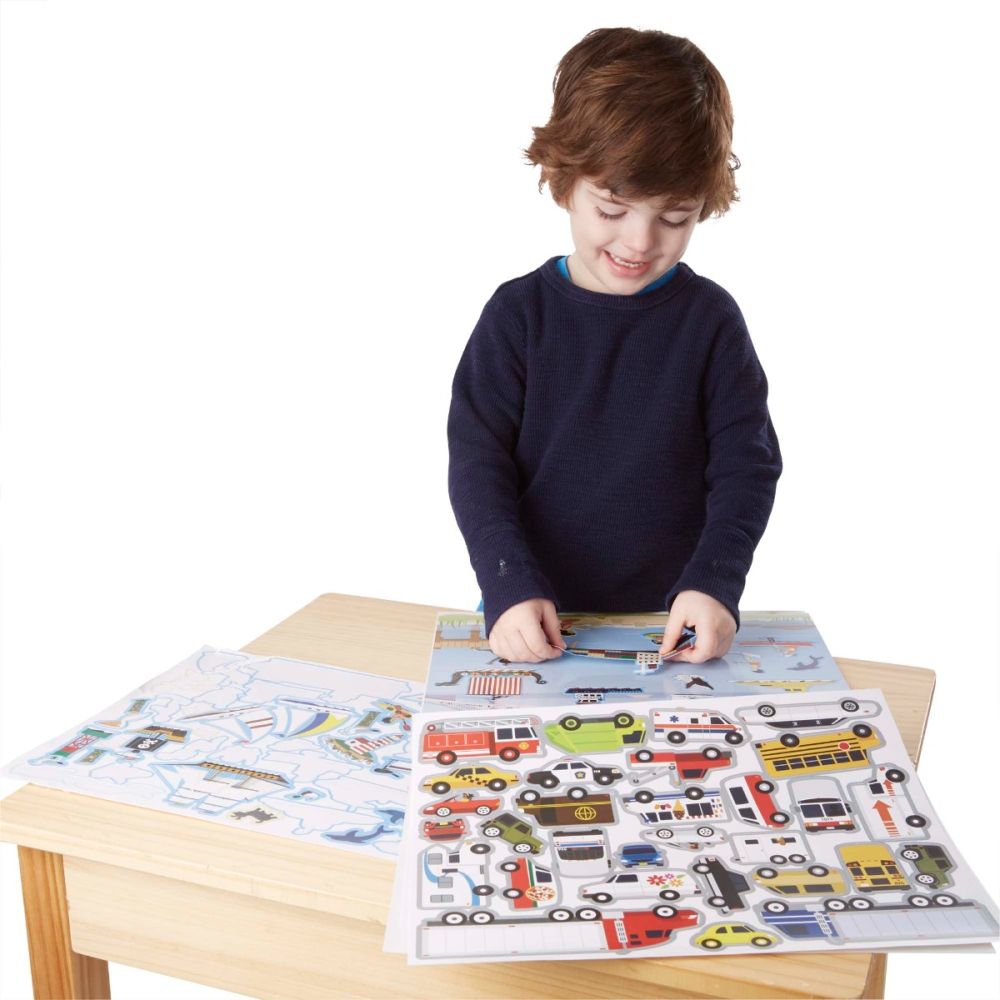 Set autocolante reutilizabile, Melissa & Doug, Vehicule