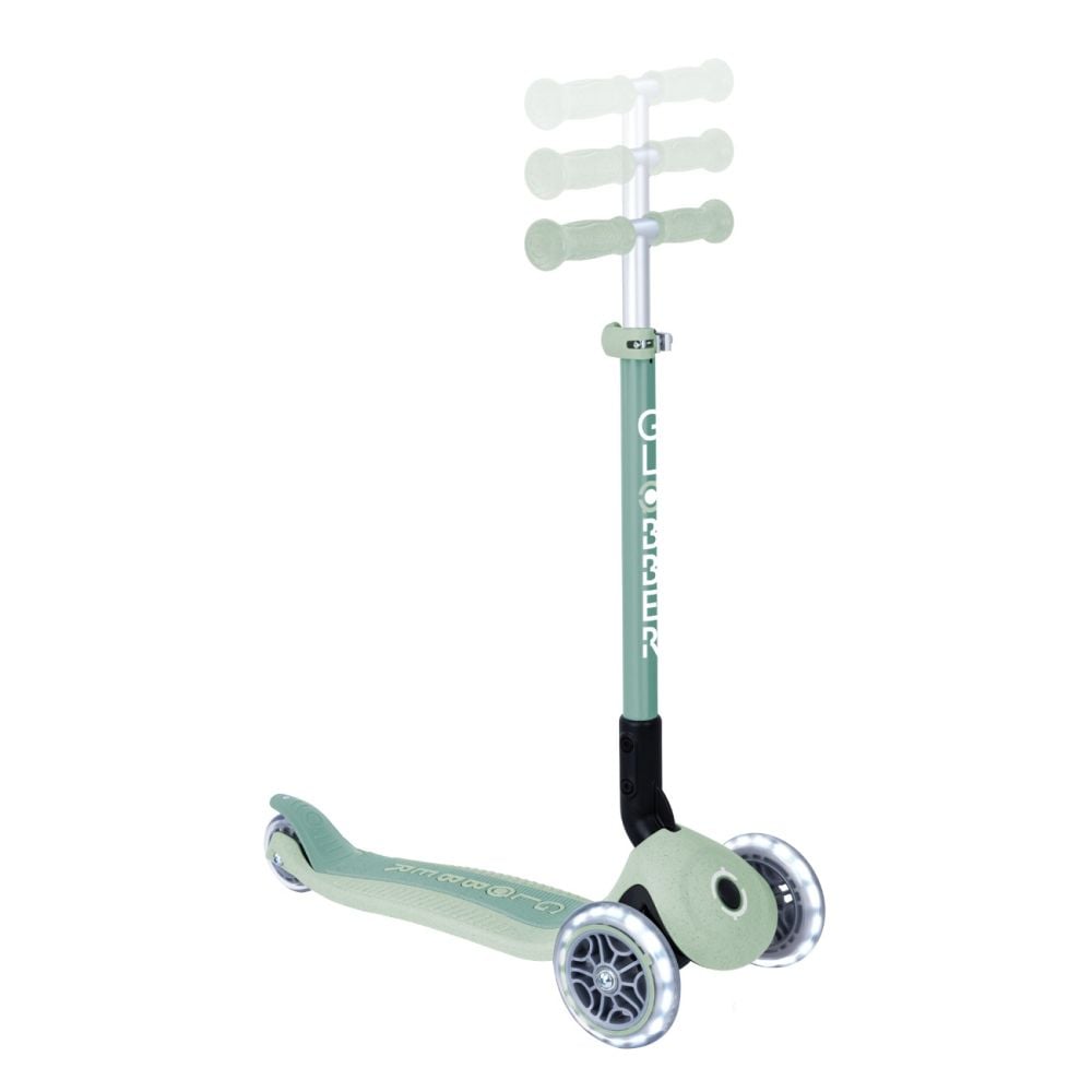 Trotineta pliabila cu 3 roti luminoase, Globber, Primo, Verde