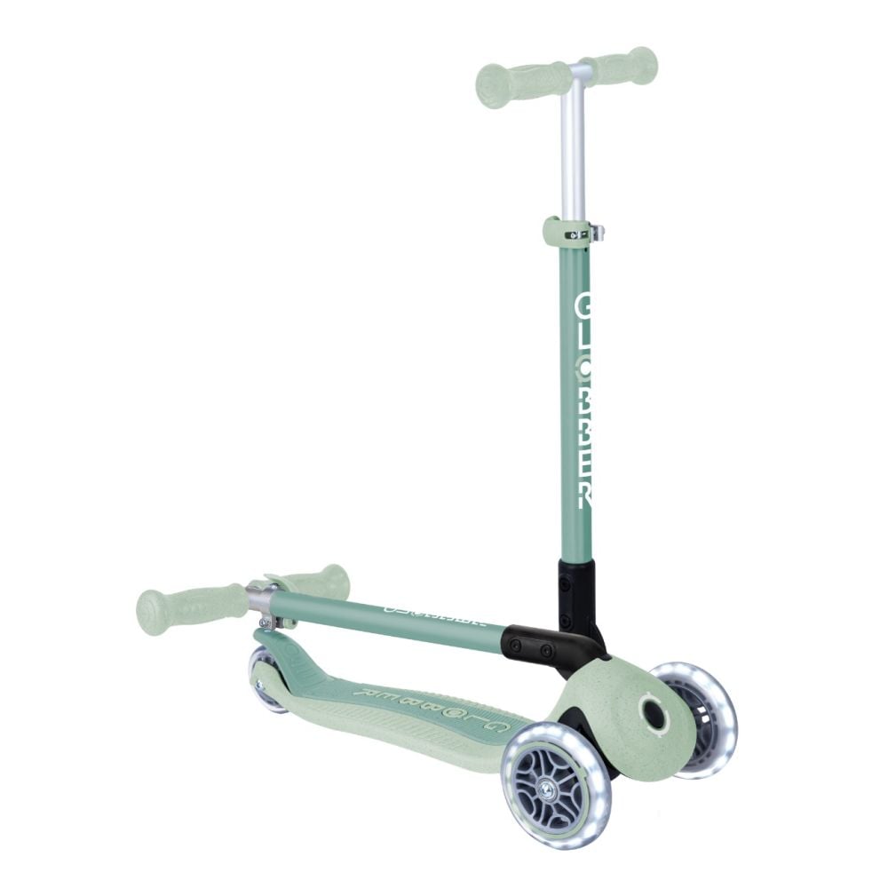 Trotineta pliabila cu 3 roti luminoase, Globber, Primo, Verde