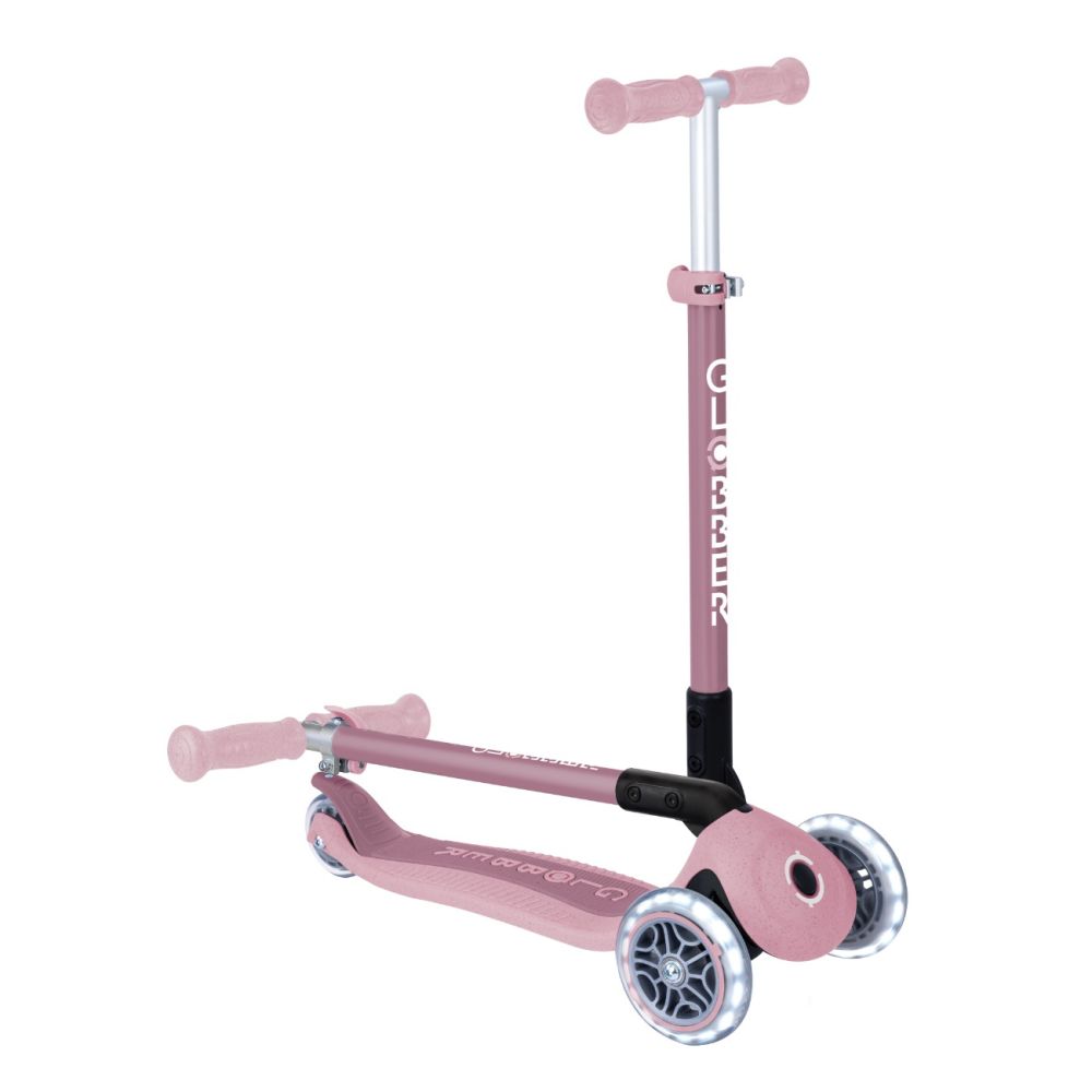 Trotineta pliabila cu 3 roti luminoase, Globber, Primo, Roz