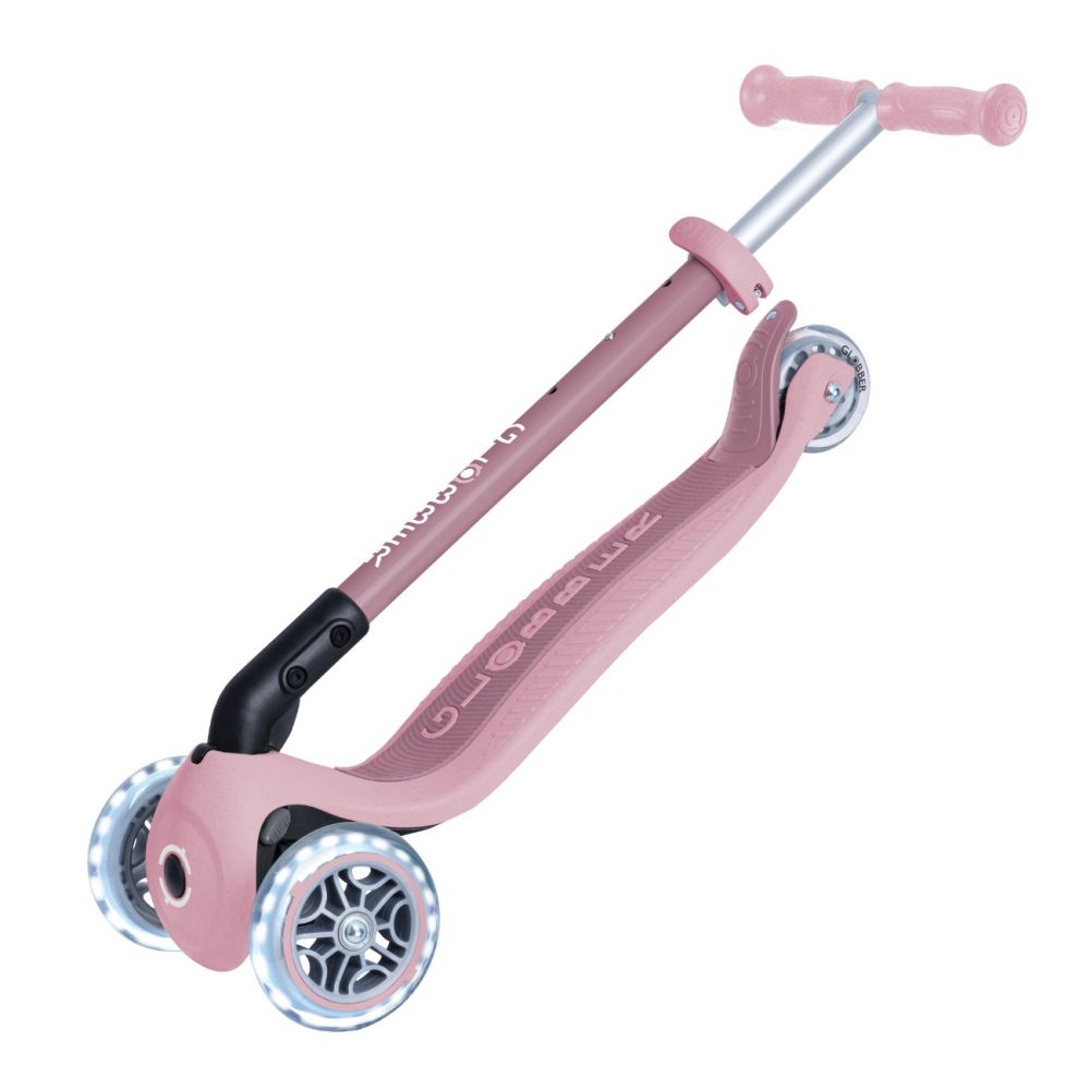 Trotineta pliabila cu 3 roti luminoase, Globber, Primo, Roz