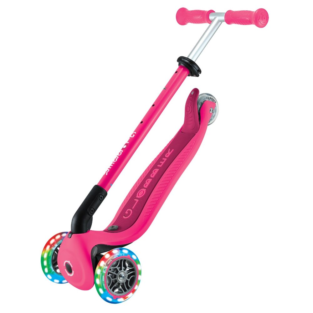 Trotineta 3 in 1 cu scaun si roti luminoase, Globber, Go Up Active, Roz