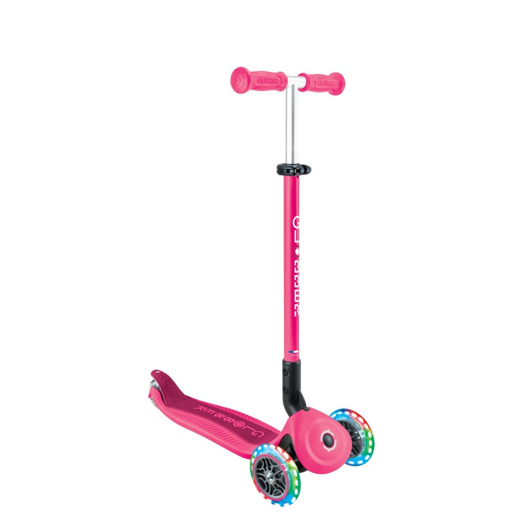 Trotineta 3 in 1 cu scaun si roti luminoase, Globber, Go Up Active, Roz